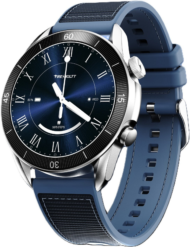 Fire-Boltt Legacy Force 1.43" AMOLED Nylon Fluoroelastomer Hybrid Strap Rotating Crown Smartwatch(Ocean Crest Strap, Free Size)