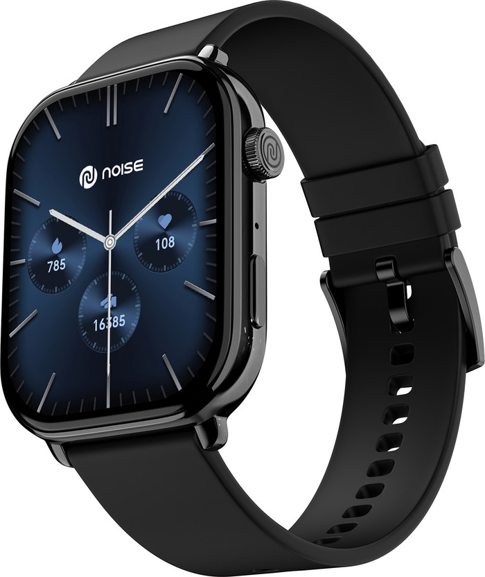 Noise Icon 4 with Stunning 1.96'' AMOLED Display, Metallic Finish, BT Calling Smartwatch(Jet Black Strap, Regular)