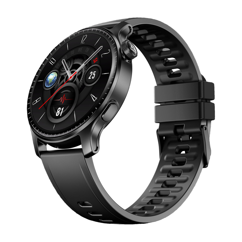 boAt boAt Ultima Prime w/ 1.43"AMOLED Display, AOD, Personalized Nudges, Functional Crown Smartwatch(Onyx Black Strap, Free Size) - Flipkart Deal