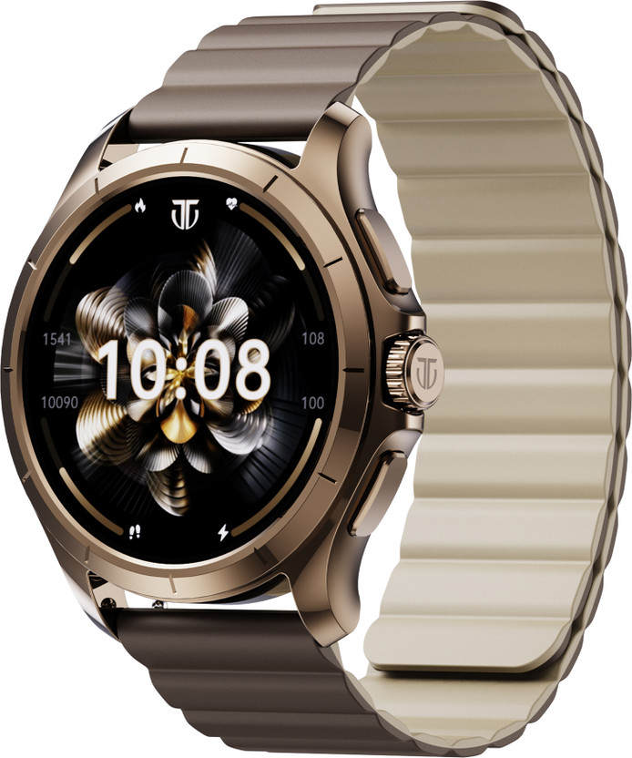 Titan Evoke 2.0,1.32inch AMOLED Display,Magnetic Strap,IP68,BT Calling Smartwatch(Brown Strap, Free Size)