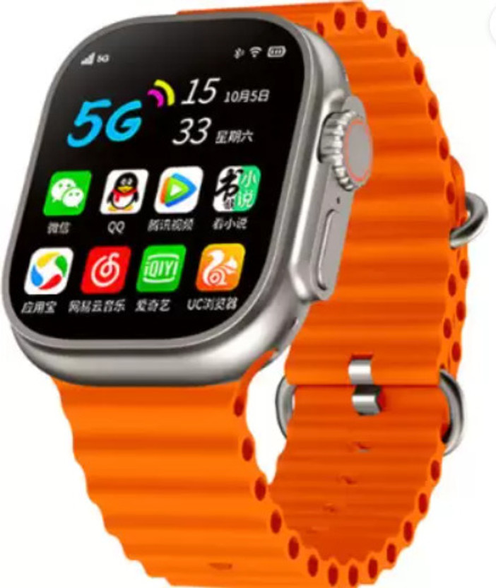 dicrobots Great ULTRA SMART WATCH T800 FOR MEN AND WOMEN ALSO FOR KIDS ( STRAP ORANGE Smartwatch(BLACK Strap, m)