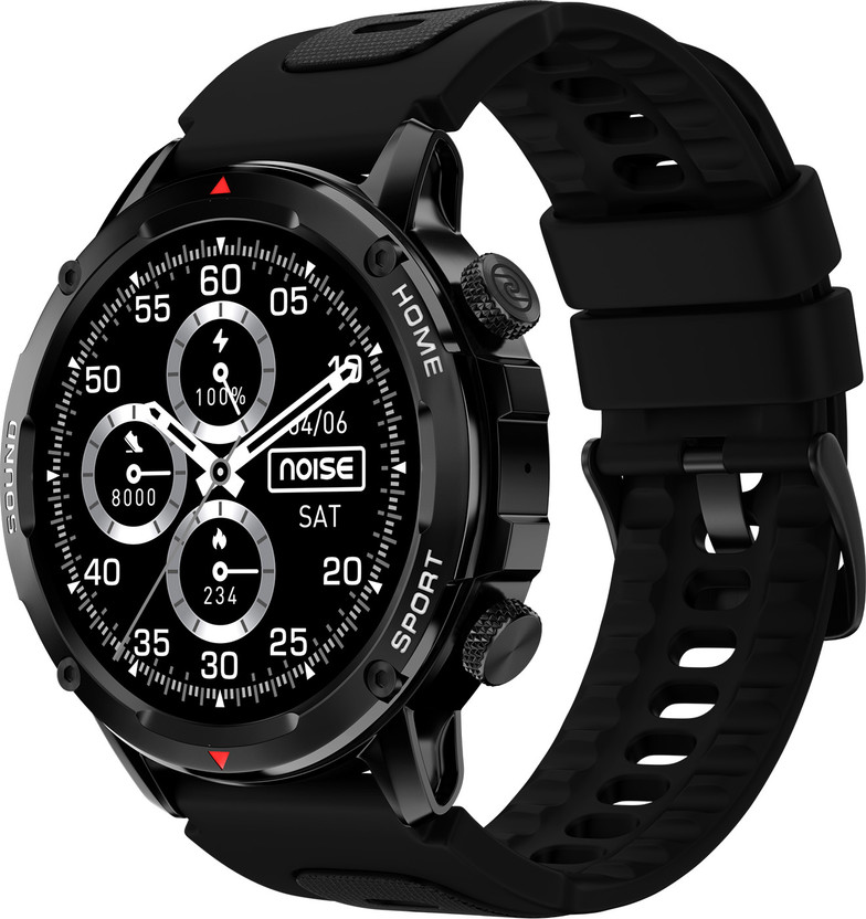 Noise Force 2 Sporty Rugged, 1.39" TruView Display, BT Calling, IP67 Water Resistance Smartwatch(Jet Black Strap, Regular)