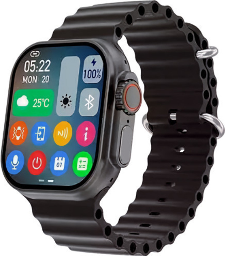 zora T800 black Ultra Edition smart watch with WiFi GPS T800 Smartwatch(Black Strap, Free Size)