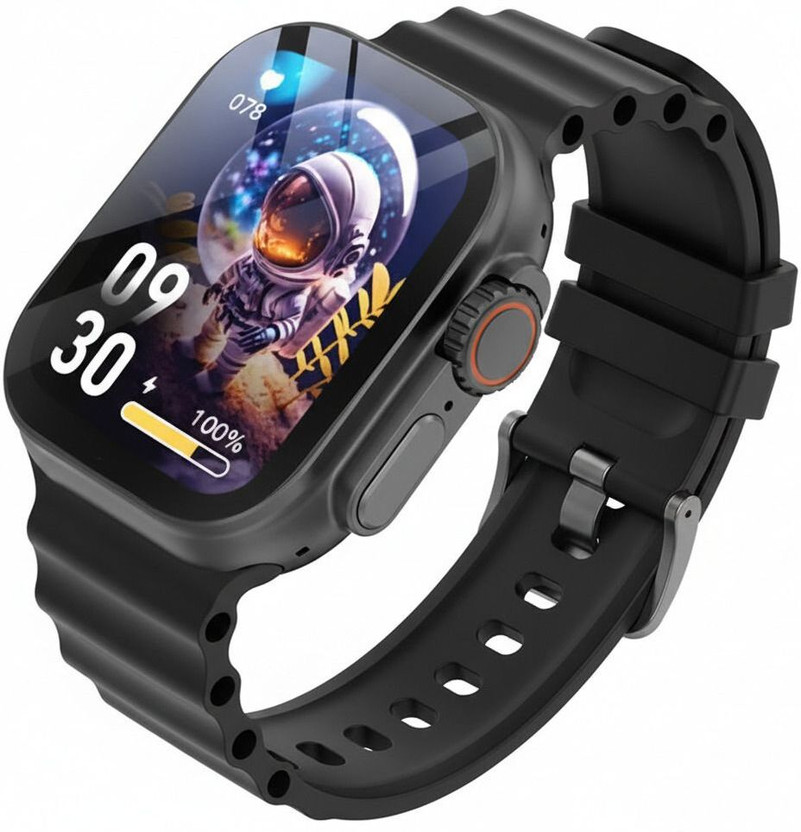 TARZON T800 Ultra Kids Smartwatch, Bluetooth Calling, 1.99" Display, Games (Black) Smartwatch(BLACK Strap, FREE SIZE)