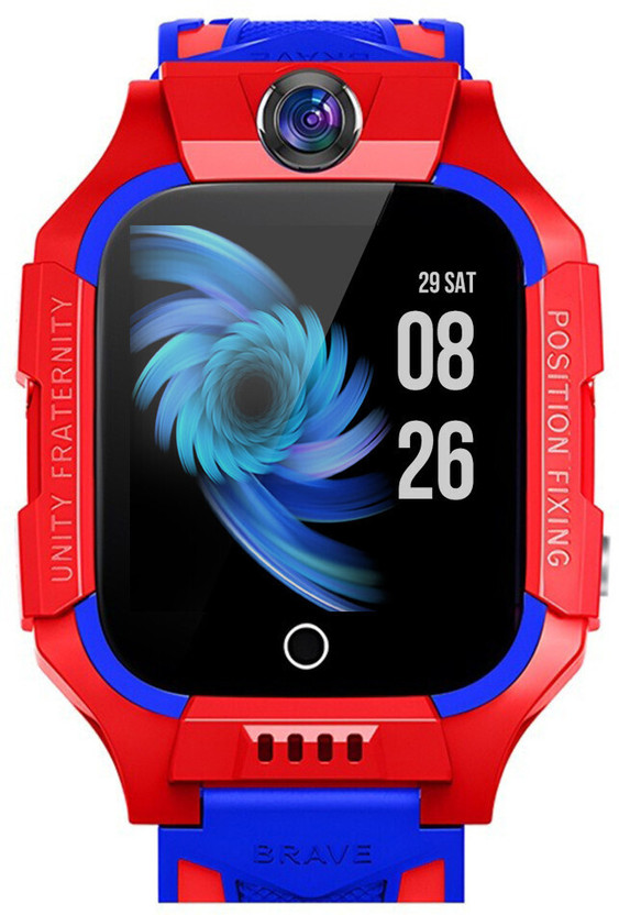 GameSir 1.3 TFT Display sim calling kidswatch for GPS Tracker, SOS Emergency Smartwatch(Red Strap, Free Size)