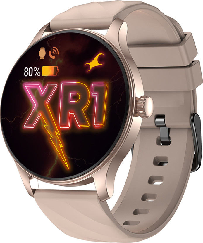 Fastrack Revoltt XR1-1.38|BT Calling|Fast Charge|100+ Sports Mode|IP68|Calculator|Fashion Smartwatch(Beige Strap, Free Size)