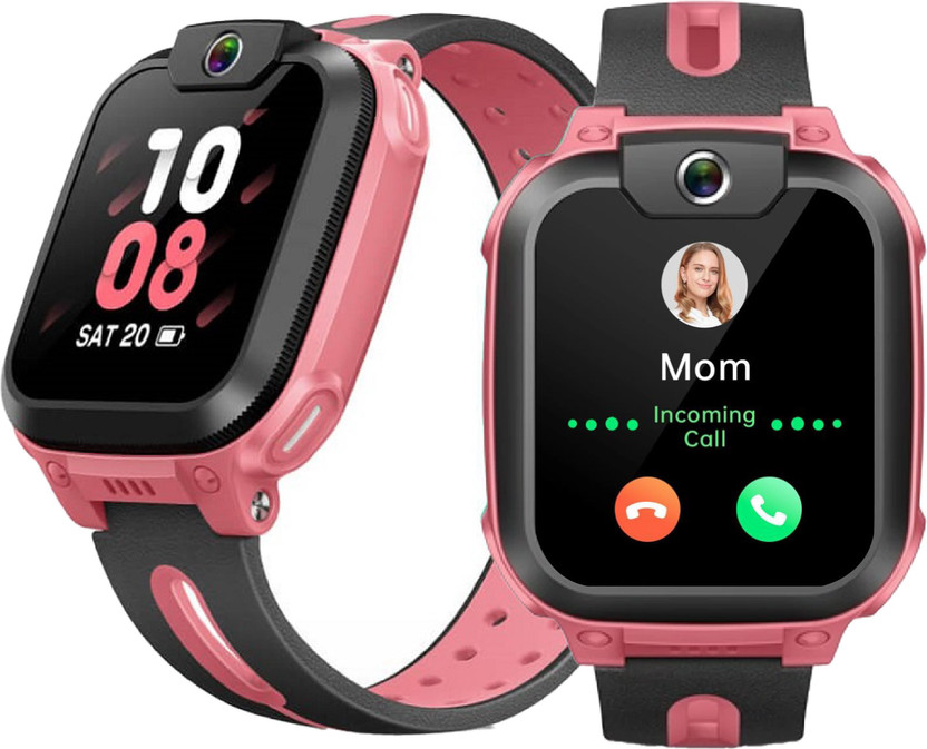 imoo Kids Phone Watch Z1-GPS Tracker, 4G,Video, Voice Calls,Geo-fencing,SOS,IPX8 Smartwatch(Grapefruit Red Strap, Free Size)