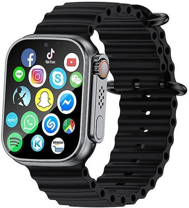 TechElectro New 2024 Smart watch T800 Ultra Smartwatch(Black Strap, Free Size)