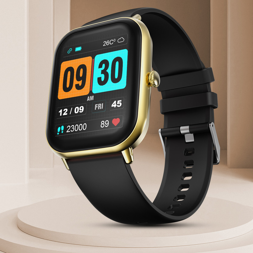 Fire-Boltt Hunter 51.1mm (2.01) HD Display Bluetooth Calling Single Chipset, Metal Body Smartwatch(Gold Black Strap, Free Size)