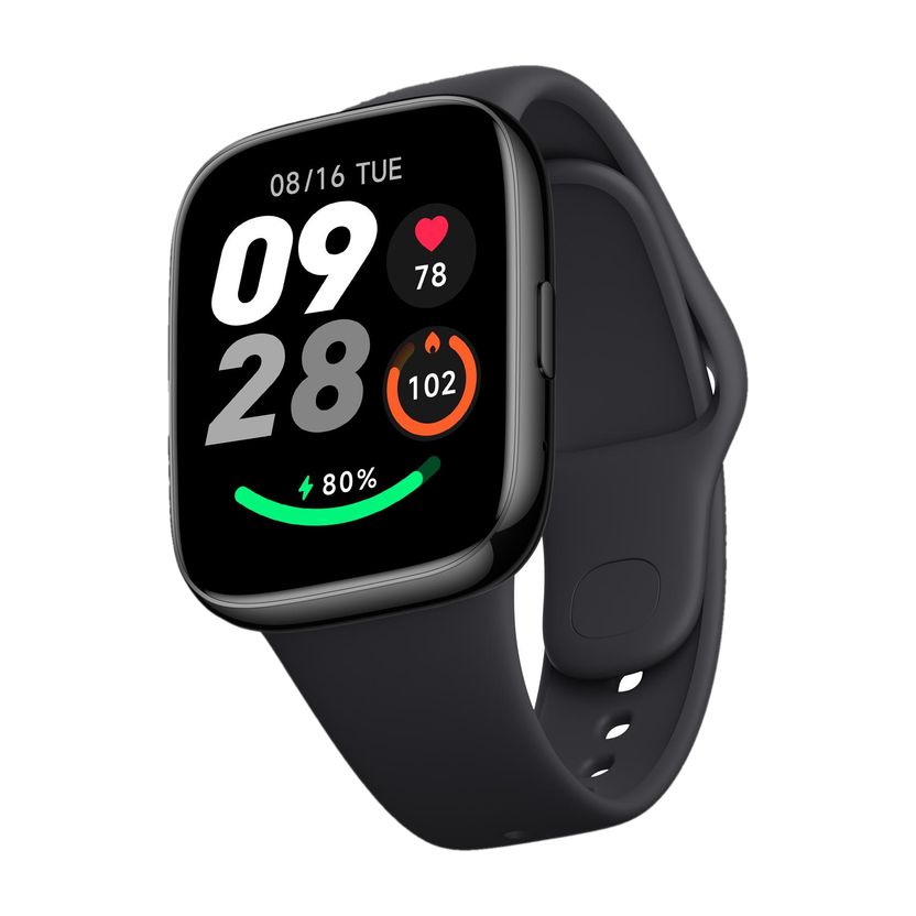 REDMI Watch 3 Active Bluetooth Calling 1.83" Screen, Upto 12 Days Battery Life Smartwatch(Charcoal Black Strap, Free Size)