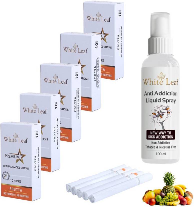 White Leaf Herbal Cigarette Frutta Flavoured King Size Sticks Tobacco