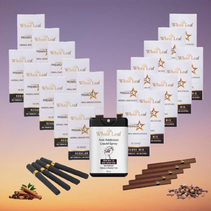 White Leaf Ayurvedic Cigarette Tobacco & Nicotine Free Regular,Clove