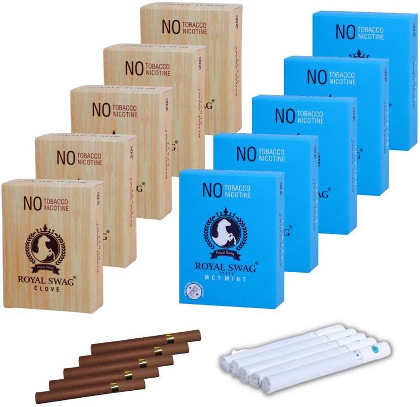 ROYAL SWAG Herbal Cigarette Clove, Mint Flavoured NO Nicotine NO