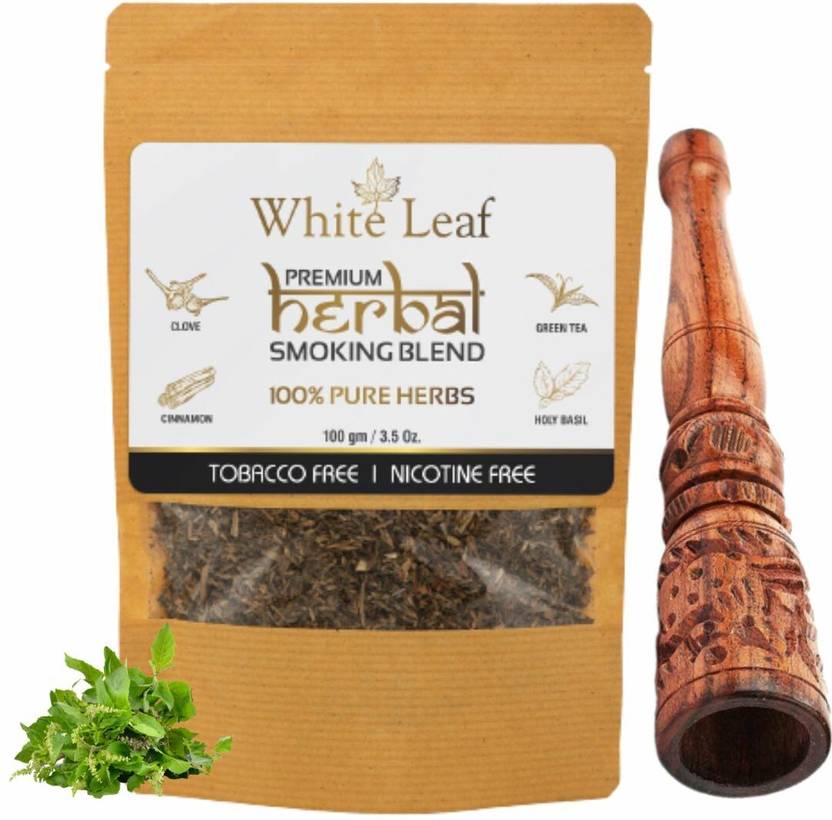 White Leaf Herbal Smoking Blend 1 Pack (100 gm) Tobacco & Nicotine