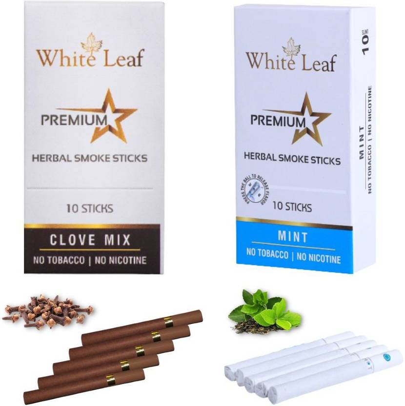 White Leaf Herbal Clove Cigarettes, Mint Cigarettes Flavoured King Size