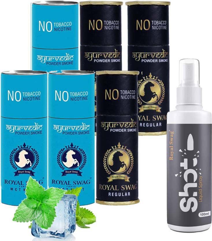 ROYAL SWAG Herbal Cigarettes Mint, Regular King Size Flavoured Tobacco