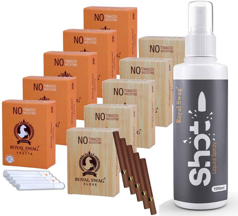 ROYAL SWAG Herbal Cigarettes Tobacco & Nicotine Free Clove, Frutta