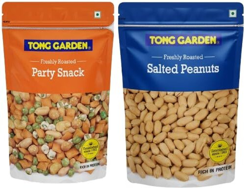 TONG TONG GARDEN Imported Combo of Party Snack 450g*1 & Salted Peanuts 370g*1 Namkeen(2 x 410 g) - Flipkart Deal