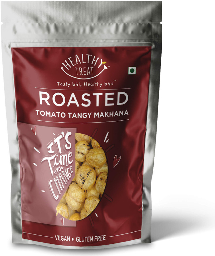 Healthy Treat Roasted Tomato Tangy Makhana | Flavoured Healthy Makhana Snacks | Foxnuts(60 g)