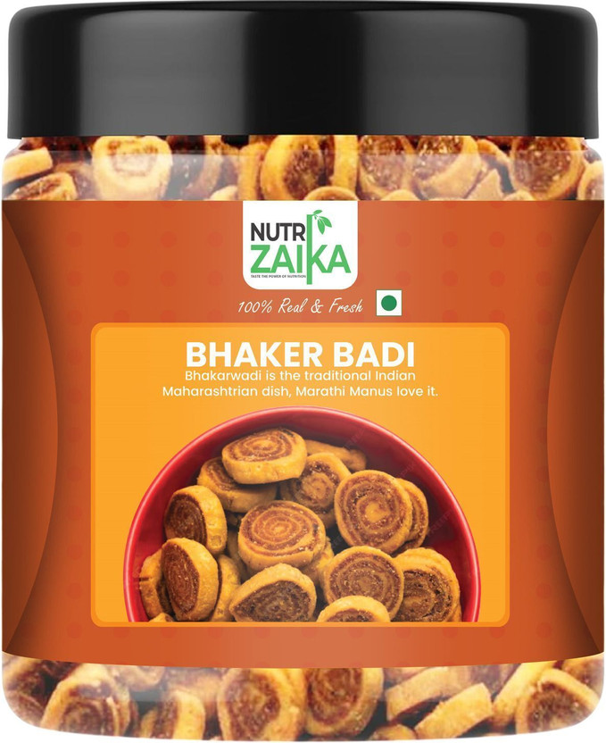 NUTRI ZAIKA Traditional Bhakarwadi | Crispy Spicy Maharashtrian Snack | Crunchy & Flavorful(250 g)