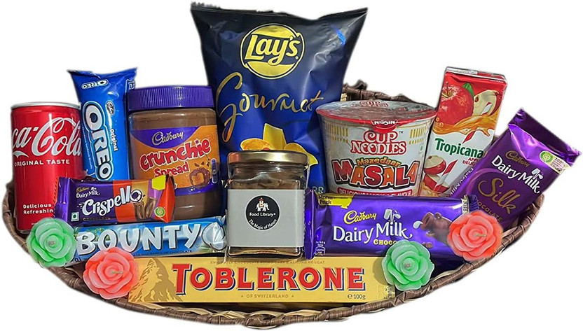 FOOD FOOD LIBRARY THE MAGIC OF NATURE Diwali Gift Hamper Basket for All Occasions Gourmet Cheese Munchies(12 x 41.67 g) - Flipkart Deal