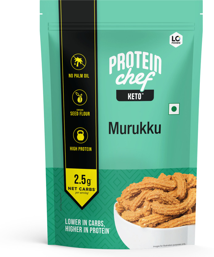 Lo! Foods Keto Murukku, High Fiber, 2.5g net carbs,No Maida, No Palm Oil Muruku(200 g)