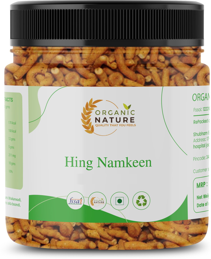 ORGANIC NATURE Hing Namkeen| Delicious Indian Snack Namkeen(200 g)
