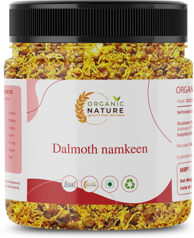ORGANIC NATURE Dalmoth Mixture |Spicy & Crispy Namkeen | Delicious Indian Snack(200 g)