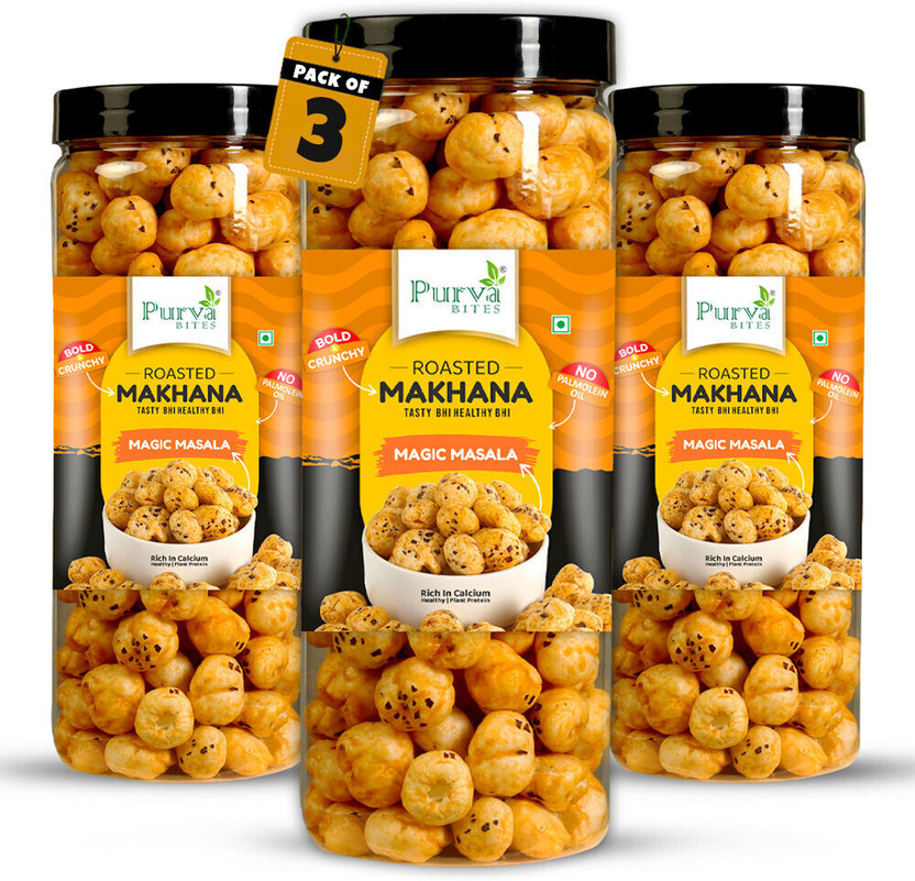 PurvaBite's Magic masala Roasted Makhana(3 x 76 g)