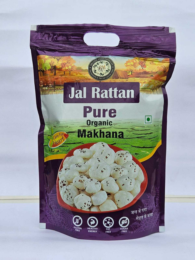 BM ORGANIC FOOD PRODUCTS Plain Makhana(250 g)