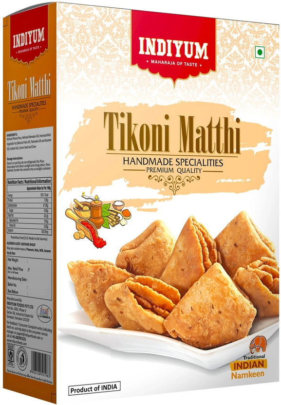 Indiyum Tikoni Matthi | Tea time Snacks | Ready to Eat Indian Namkeen Nashta BQ(300 g)