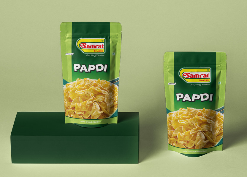 Samrat Papdi Tangy & Crispy Taste Namkeen-A Delightful Addition to Famous Chaat Snacks(2 x 250 g)