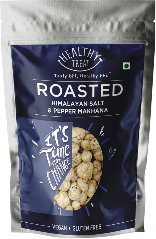 Healthy Treat Roasted Himalayan Salt & Black Pepper Makhana | Flavoured Healthy Makhana Snack(60 g)