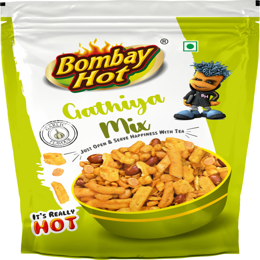 Bombay Bombay Hot Premium Crunchy Quality Gathiya Namkeen Spicy Tasty Tea Time Snack Gathiya(1000 g) - Flipkart Deal