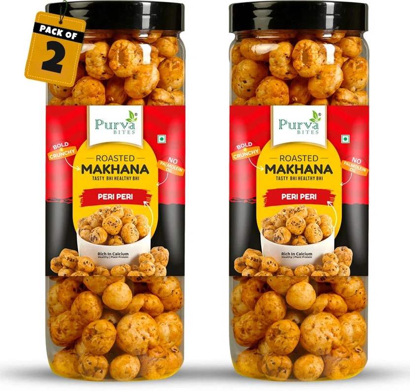 PurvaBite's Peri peri Roasted Makhana(2 x 76 g)