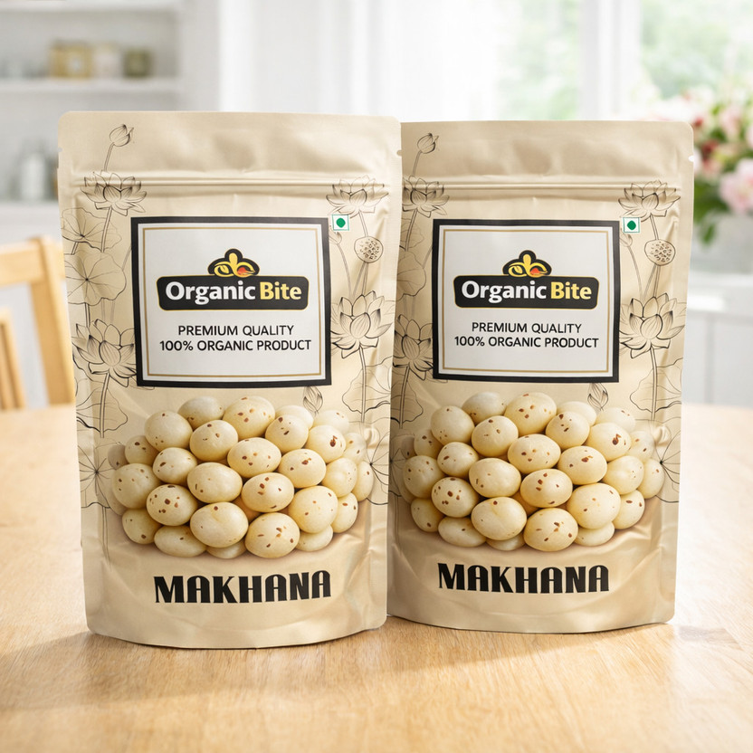 Organic Bite Natural Fox Nuts (Makhana) Pack of 2(2 x 100 g)