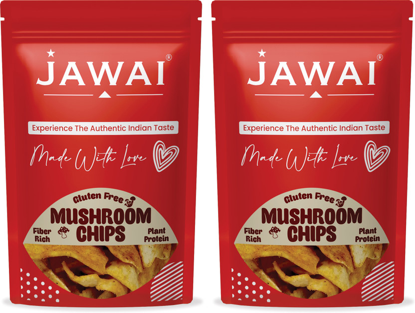 JAWAI JAWAI MUSHROOM CHIPS Pack of 2 – High Protein Snack | Crunchy Chips | Healthy Snack Namkeen(2 x 70 g) - Flipkart Deal