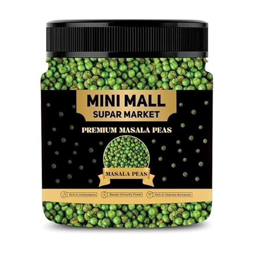 MINIMALL SUPER MARKET Fried Green Spicy Masala Peas Jar/Vatana/Matar Namkeen Namkeen(500 g)