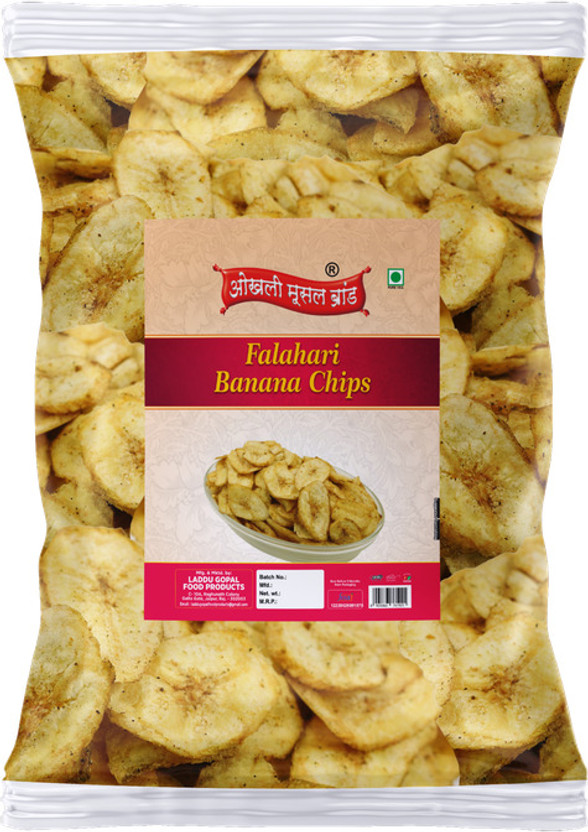 okhli musal brand Fast Vrat Upwaas Navratri snack BANANA CHIPS Kella Kela Chips wafers-250g*1Pack Namkeen(250 g)