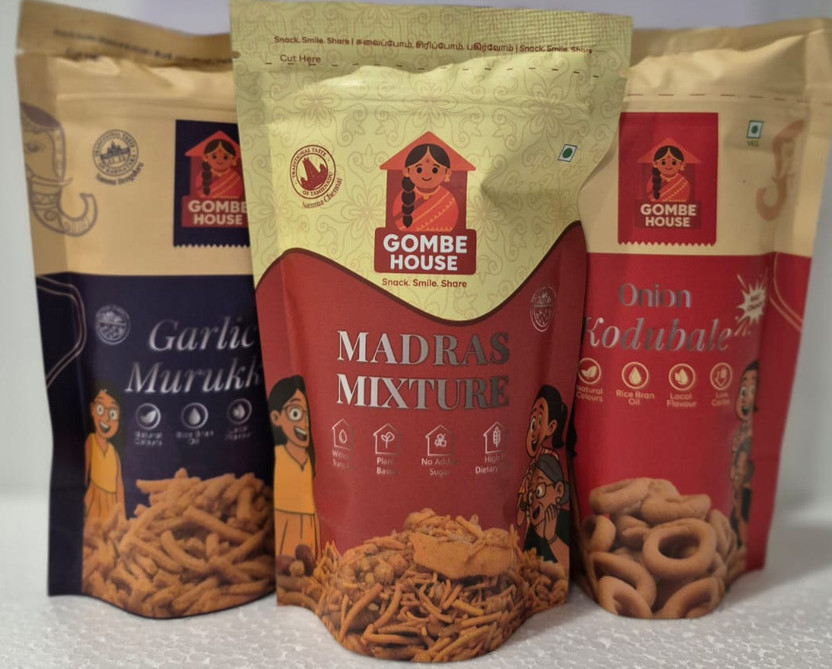 Gombe Gombe House Heritage Discovery Pack | South Indian Snack Variety Pack | 3 x 40g Sev(3 x 40 g) - Flipkart Deal