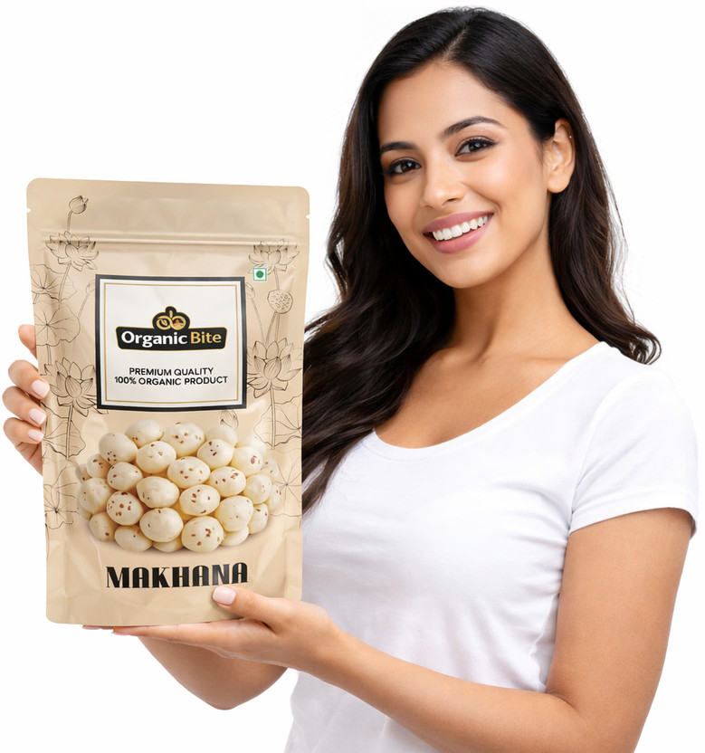 Organic Bite Premium Makhana | 100% Organic Fox Nuts | Gluten Free, Zero Cholesterol(100 g)
