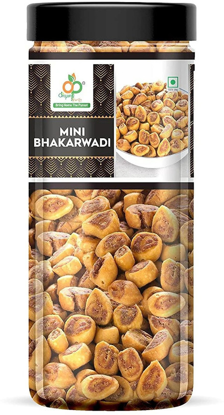 Organic Purify Traditional Gujarati Style Mini Bhakarwadi, 500g [Crunchy, Light and Flavourful] Bhakarwadi(500 g)