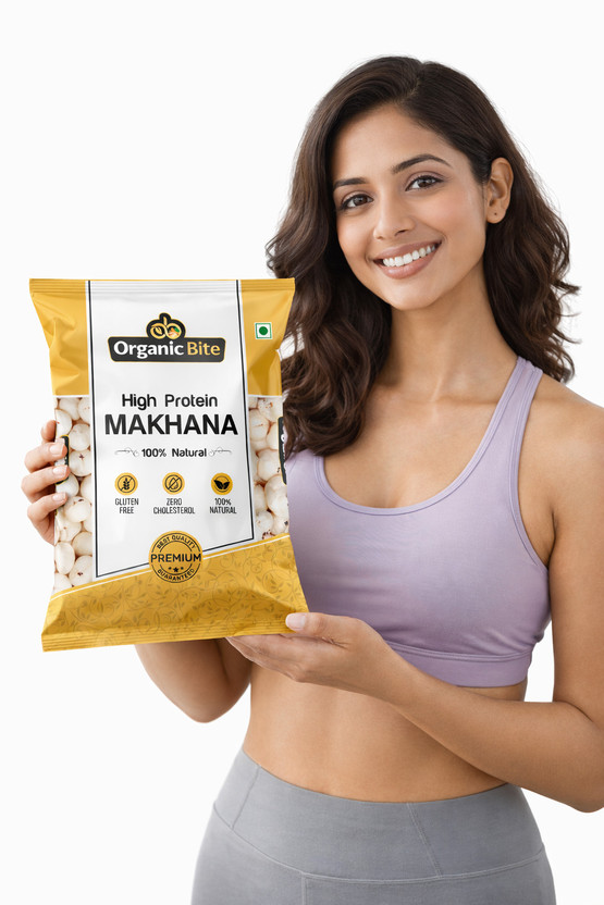 Organic Bite High Protein Makhana | 100% Natural & Gluten Free | Healthy(250 g)