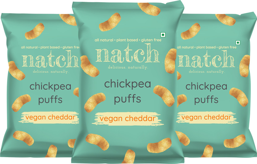 Natch chickpea puffs - vegan cheddar (3 x 65g) Veg Puff(3 x 65 g)