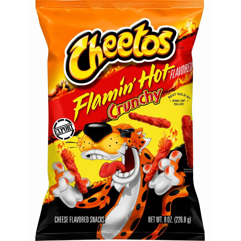 Cheetos Flamin' Hot Crunchy Cheese Flavored Snacks Khara Sticks(1 g)