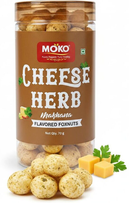 MOKO - Purely Popped. Truly Healthy Cheese Roasted Makhana(70 g)