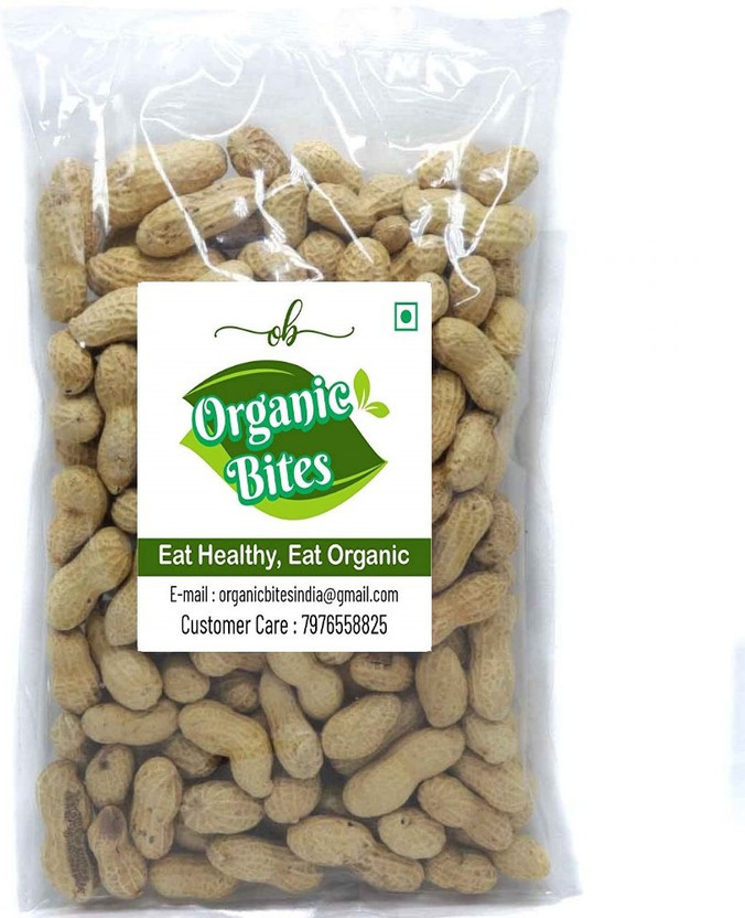 Organic Bites Groundnut With Shell, Roasted Peanut, Sabut Mungfali ( Roasted)(500 g)