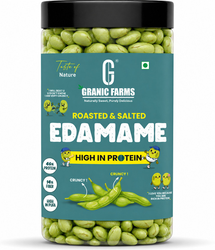 Granic Farms Roasted Edamame Beans | Salted Original | Plant - Based Protein Beans (Salted/Roasted)(400 g)