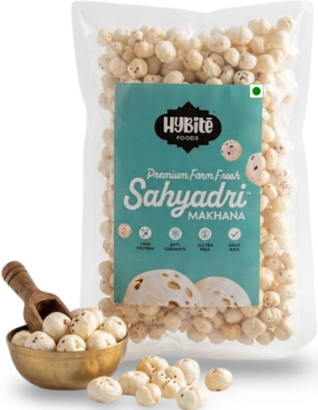 Hybite Premium 4 Suta Handpicked Makhana | Light & Crunchy Fox Nuts | Healthy Snack Lotus Seeds(Makhana)(250 g)