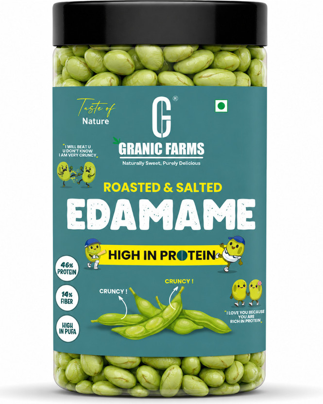 Granic Farms Roasted Edamame Beans | Salted Original | Plant - Based Protein Beans (Salted/Roasted)(150 g)